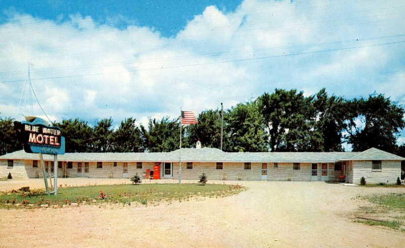 Blue Water Motel - Vintage Postcard (newer photo)